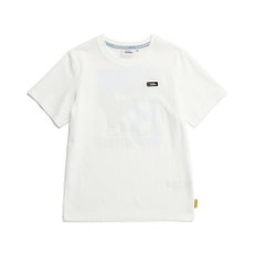 내셔널지오그래픽 키즈 K232UTS990 애니멀 이니셜 백아트웍 H/TEE WHITE