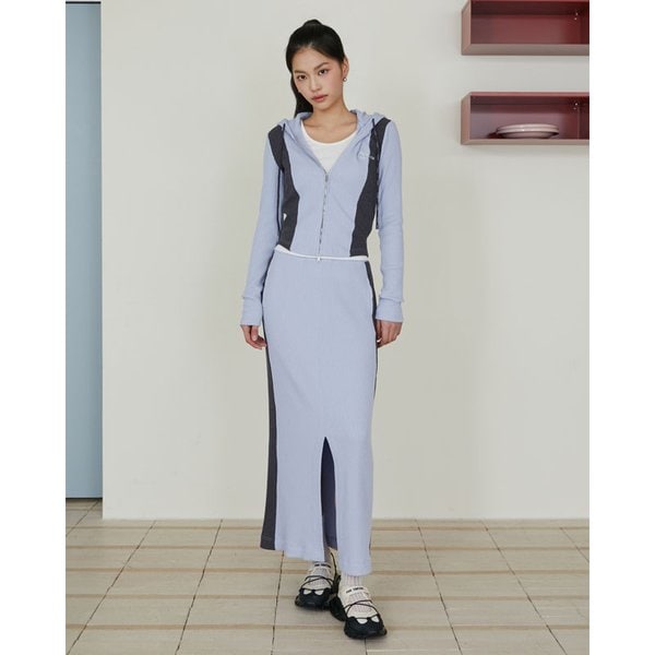 [시흥점] 여성 배색 자수 포인트 후드 집업 (ES1CZ760)