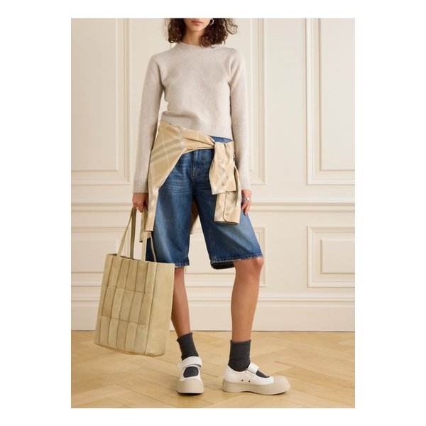 크롭 캐시미어 스웨터 그레이 1647597340337557