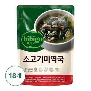  [CJ]비비고 소고기 미역국 500g X 18개