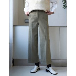 Vivid corduroy wide pants - khaki