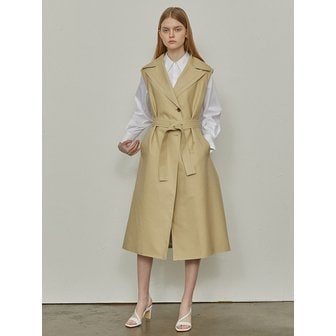 드팜므 COTTON LINING TRENCH VEST