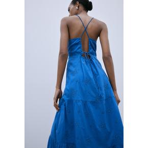 브로드리 앙글레즈 드레스 블루 1229201003
