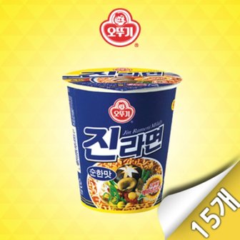 오뚜기 진라면 순한맛 미니컵 15입65g x 15개