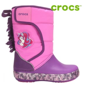 크록스 아동 부츠 /H12- 205303-6U9Kids Crocs Fun Lab Unicorn Lights Boot