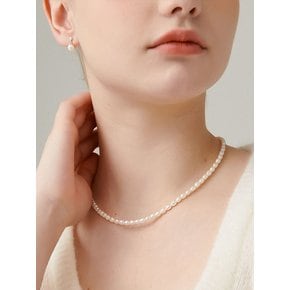 Special A Fresh-water-pearl Silver Necklace In489 [Silver]