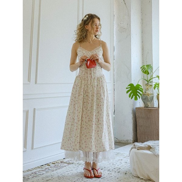 LB_Garden bloom lace ribbon dress_PINK