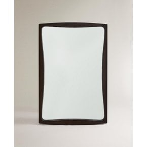 웨이브 우드 벽 거울 46350106700