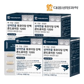 뼈 연골 관절엔 상어연골 뮤코다당단백 콘드로이친 1200 비타민D 비타민K 망간 4박스 (240정)