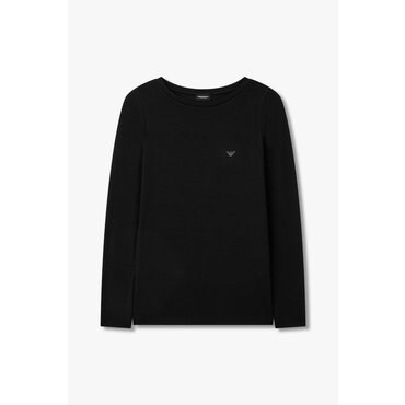 EMPORIO ARMANI 여성 이글 로고 라운지 티셔츠(0824336501)