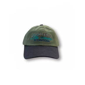 two tone vintage washing ball cap (Khaki/Charcoal)