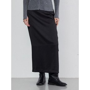 SILKY H LINE SKIRT - BLACK