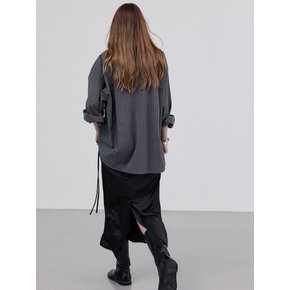 SILKY H LINE SKIRT - BLACK
