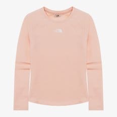 [노스페이스 공식] NT7TR30M 화이트라벨 여성 델피 긴팔 라운드티_SOFT PINK