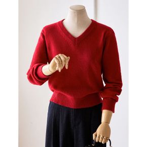 데일리 V넥 시보리 니트 T2510KN142D_P407982168