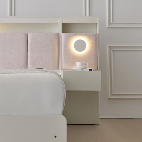 동서가구 멜라 아쿠아텍스 패브릭 호텔 LED 수납 침대 협탁 패널 DF927007