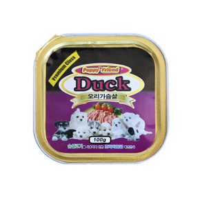 사각캔 오리가슴살100g/애견통조림