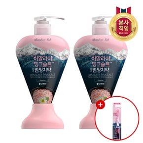 히말라야핑크솔트 펌핑 플로럴 치약 285g x 2개+ 핑크솔트 담은칫솔 1입