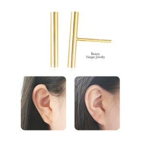 14K GOLD 골든스틱 이어링_5mm