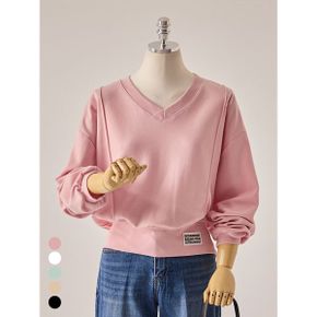시보리 라벨 V넥 삥줄 맨투맨 T2603TS043A_P418583169