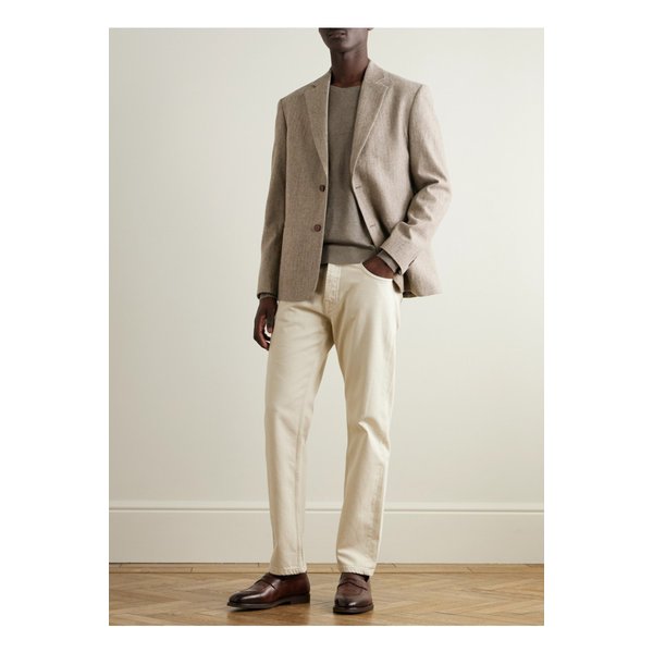 NN.07 티모 10001 헤링본 울 코튼 혼방 블레이저 뉴트럴 46376663162895773