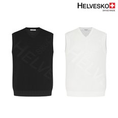 헬베스코 남성 브이넥 슬림 니트 베스트 H1MMKT761
