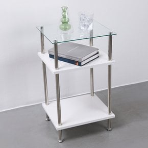레이 화이트 모듈 수납 선반 장식장 3단