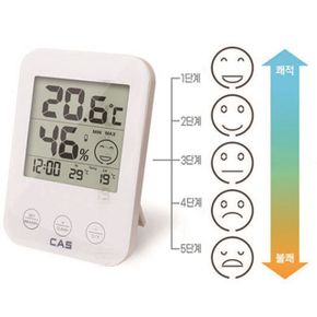 카스온습도계스마일아이콘화이트T004