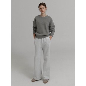 Boots cut sweat pants (Melange gray)