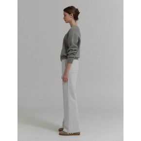 Boots cut sweat pants (Melange gray)