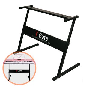 T-GATE 61건반 디지털 전자피아노 Z스탠드 블랙색상 전자키보드 스탠드
