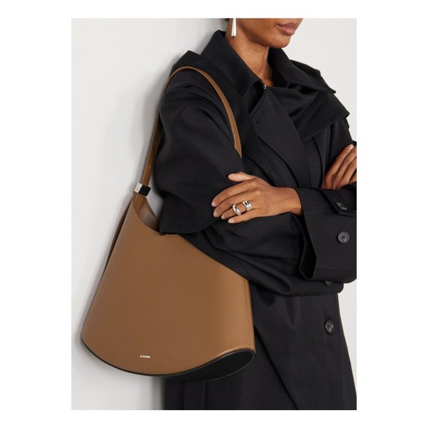 미디엄 가죽 숄더 백 탠 브라운 46376663162868832