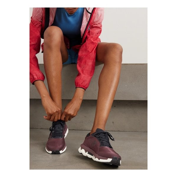 러닝 클라우드존 고무 트리밍 스트레치  니트 스니커즈 버건디 46376663162929946