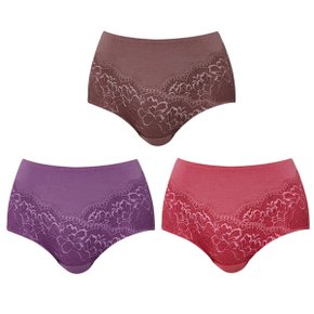 여성 삼각팬티 퀸스레이스J06유색3매 엄마팬티 면100 국내산_P389038214