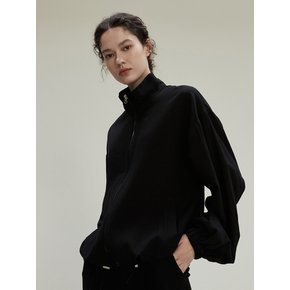 OU929 seethrough zip up jumper (black)