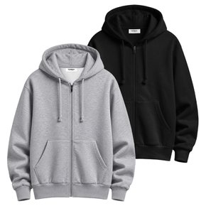 2장 세트 데일리 특양면 기모 후드집업 (SCC5232PT)