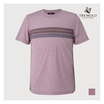 인디안 [TREMOLO] 핑크 라운드 원포인트 티셔츠-TRNASXY2461