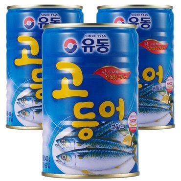  유동 고등어 통조림 400g x 3캔