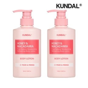 쿤달 허니 앤 마카다미아 퓨어 바디로션 페어앤프리지아 500ml x2개