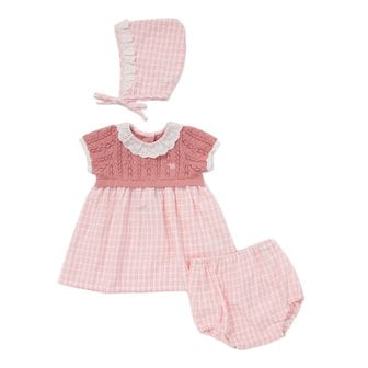 블루독베이비 [여주점] [오프라벨 여주점] 블루독베이비 (PK) 니트 반소매 원피스세트 (45313-402-01)