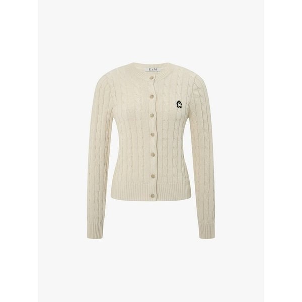 자수 케이블 니트 가디건 EMQ2KCD070