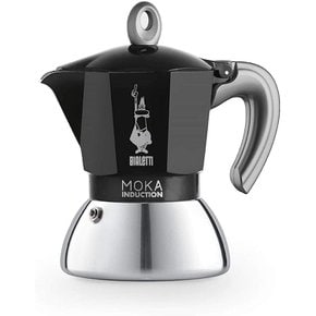 Bialetti New Moka IH 커피 메이커 모카 포트, 알루미늄, 블랙 : 이탈리아, 4 컵 200ml