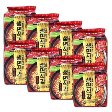  풀무원 생면식감 매운맛 97.4g x 4 x 8 라면사리 레시피 전문 라멘