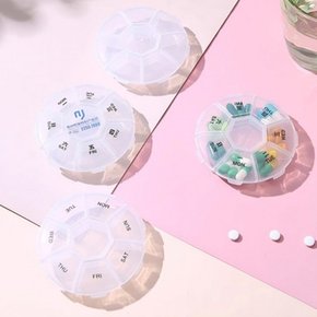 고급 알약보관케이스 투명 약통 휴대용 일주일 알약 보관함 케이스