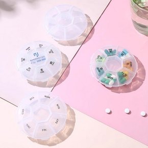 고급 알약보관케이스 투명 약통 휴대용 일주일 알약 보관함 케이스