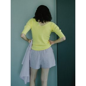 LIGHT VIOLET COTTON POCKET SHORTS