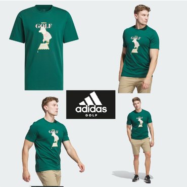 아디다스골프 2024 S/S 남성 Golf Chip Greens 그래픽 티 JG3761(그린)