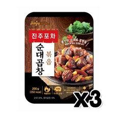 진주포차 순대곱창볶음 간편술안주 200g x 3개