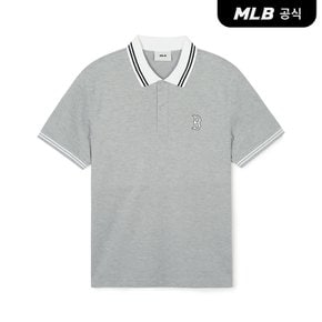 [코리아공식] 베이직 카라배색 컴퍼터블핏 티셔츠 BOS (Melange Grey)