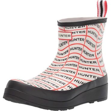  영국 헌터 레인부츠 Hunter Boot Womens Original Play Short Sonic Logo Print Rain 1749997